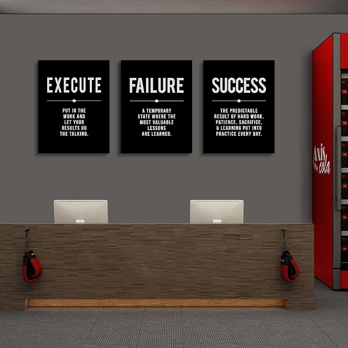 Framed Canvas Wall Art Success Quote - Image 4
