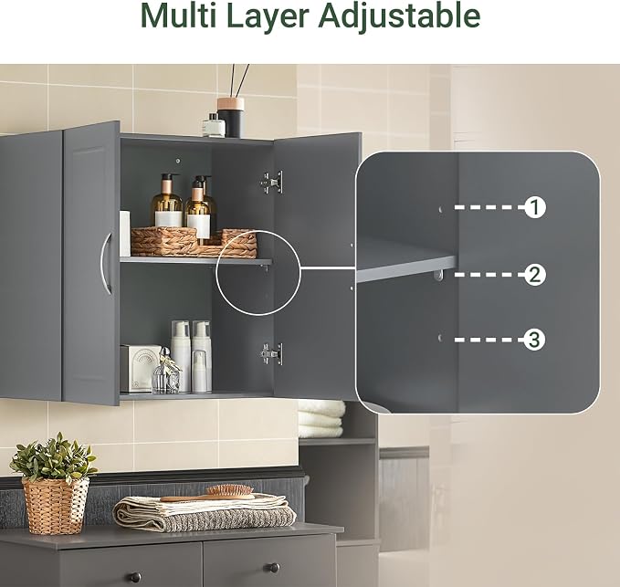 Haotian Wall Cabinet Laundry Room, Wall Storage Cabinet Kitchen Bathroom Garage - Image 5