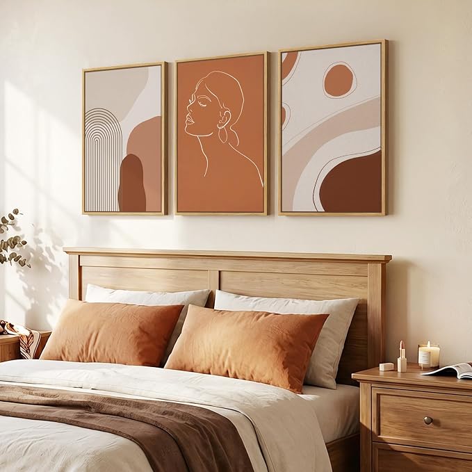 Framed Mid Century Modern Boho Wall Art - Image 2