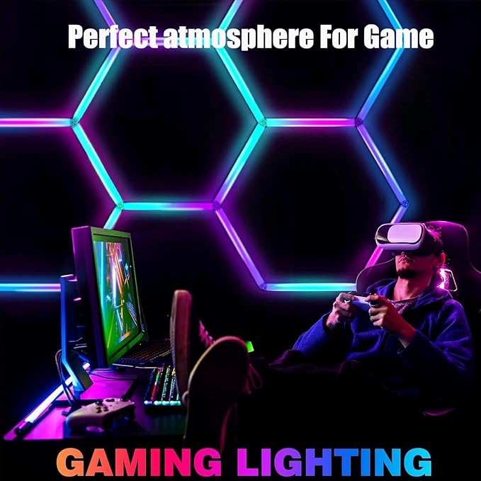 25Pack RGB 5 Hexagon LED Garage/Wall Lights, RGB 358 Kinds of Changes Dimmable - Image 9