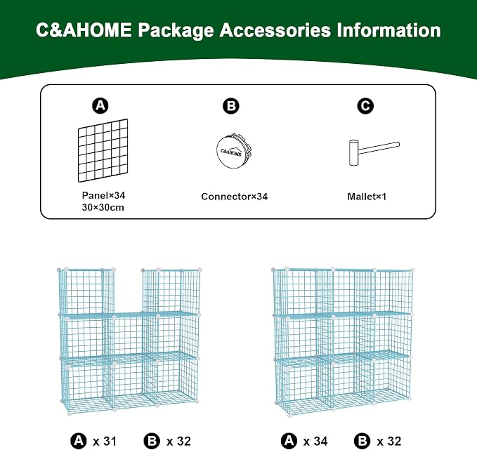 C&AHOME Wire Cube Storage, 9 - Image 7