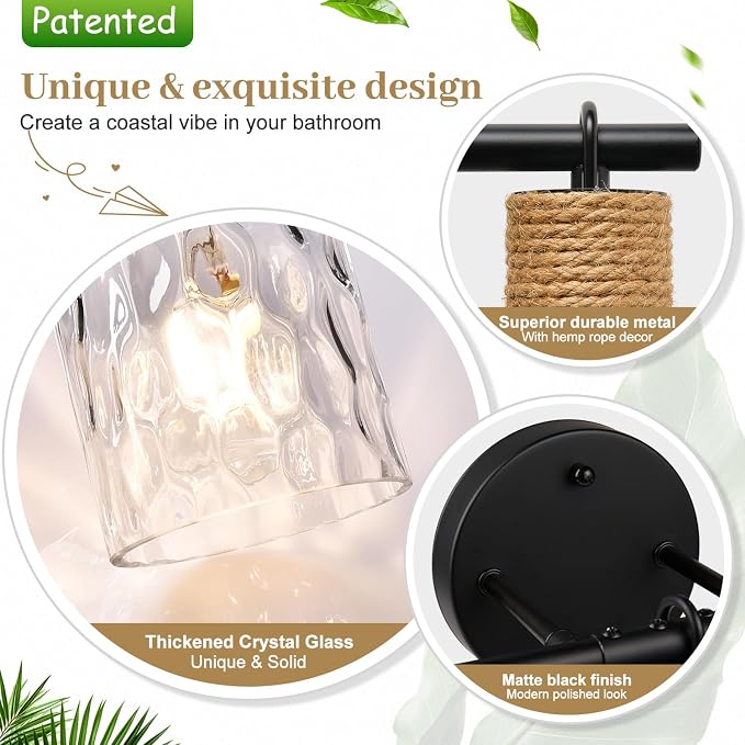 MOKATNG Bathroom Light Fixtures, 5-Light Coastal Vanity Lights - Image 3