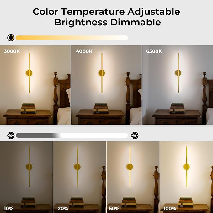 GvvooHome 1 Pack Battery Operated Wall Sconce Detachable 360°Rotate, Wireless - Image 2