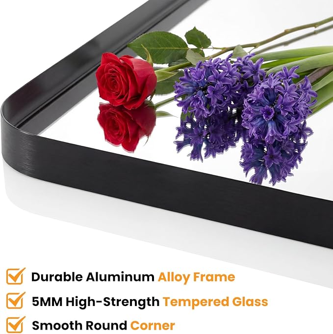 OLIXIS Bathroom Mirror for Over Sink, 22x30 Inch Wall Rectangle Mirror - Image 4