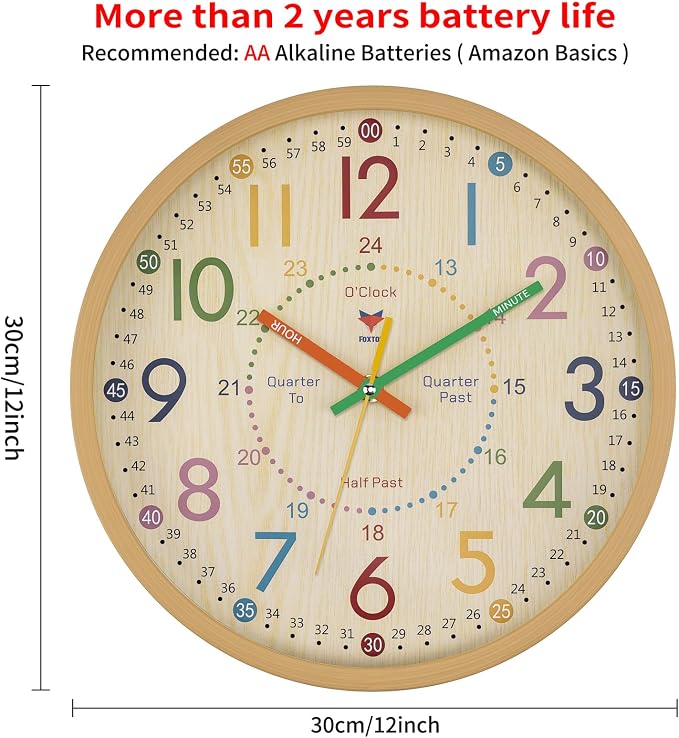 Foxtop Learning Clock for Kids - Image 2