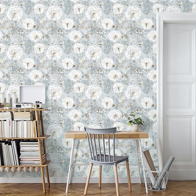Nukofal Floral Wallpaper Peel and Stick Dandelion Wallpaper Floral Contact - Image 4