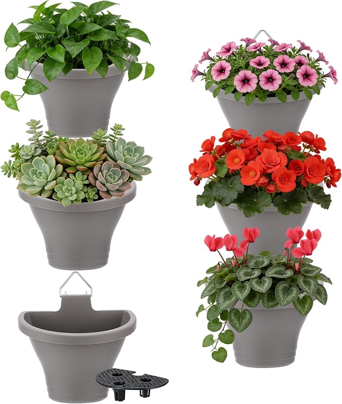 MADHOLLY 6Pcs Vertical Hanging Planters by MADHOLLY