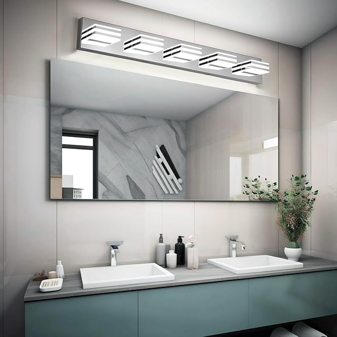 LED Vanity Lighting 30W Lights for Mirror 5 Light Bath Wall Lamps 34 Inch - Image 8