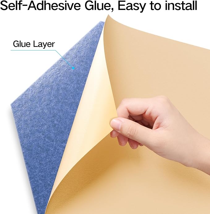 12 Pack Self-adhesive Acoustic Panels 12" X 10" X 0.4" - Image 2