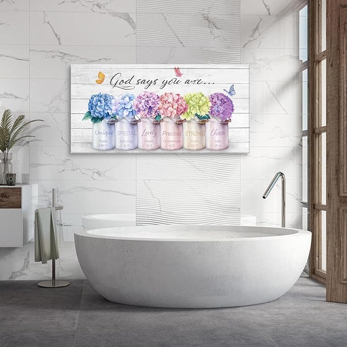 Cao Gen Decor ArtH43050 Inspirational Bible Verse Wall Art: God Says You Are - Image 8