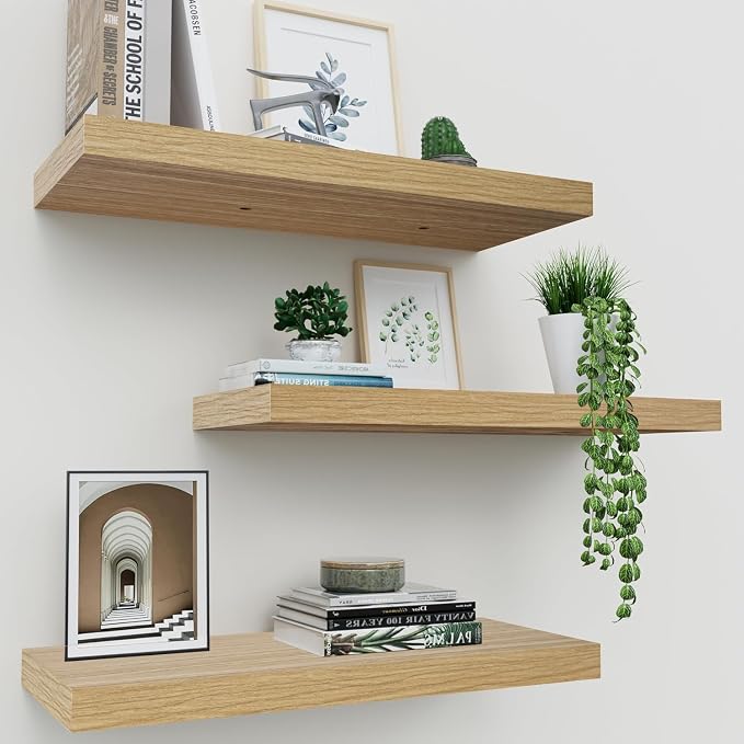 Upassion Floating Shelves for Wall Set of 3, Frame Display Floating Shelf for by Upassion