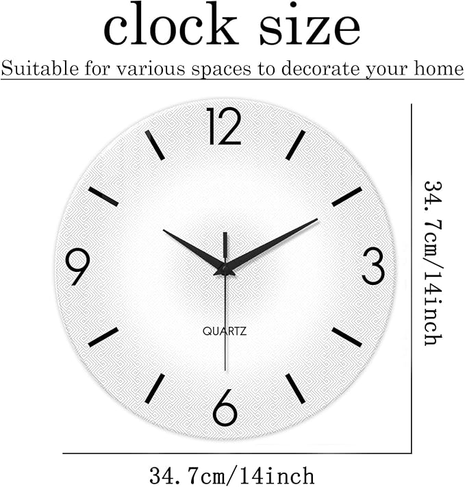 XFM White Wall Clocks Battery Operated - Image 6