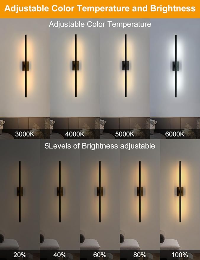Battery Operated Wall Sconces Set of 2: 10000mAh Rechargeable Wall Lights - Image 6