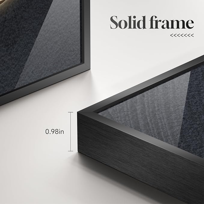 Large Framed Modern Abstract Mountain Wall Art - Image 5