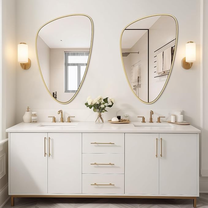 WallBeyond Asymmetrical Mirror, Irregular Wall Mirror, Wall Mirrors Decorative - Image 2