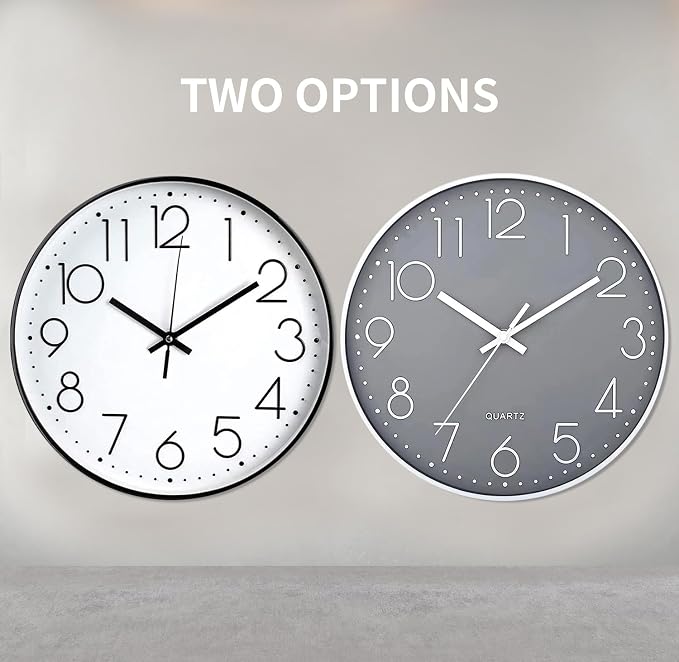 SIN&MI Wall Clock Silent & Non Ticking Modern Quartz Battery Operated Digital - Image 4