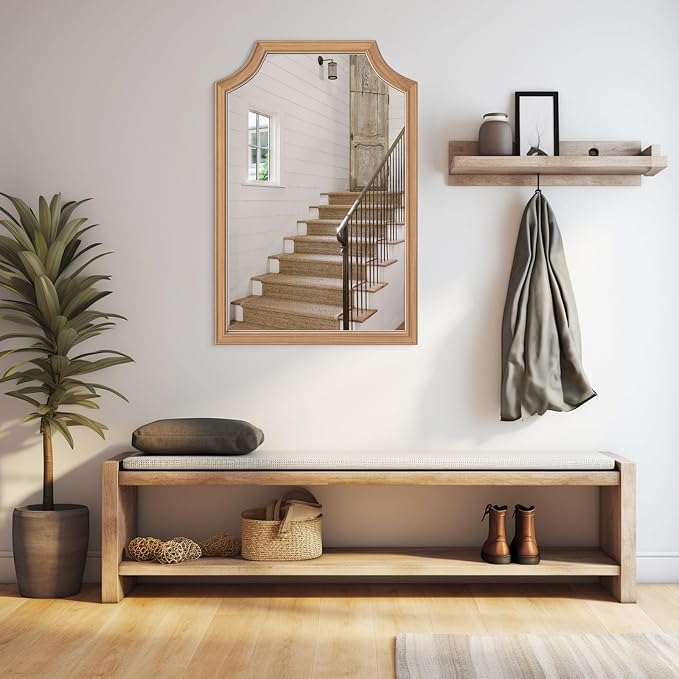 WallBeyond Scalloped Wood Mirror - Image 6