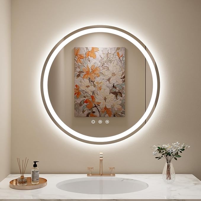 LOVESPEJO 30" Round LED Bathroom Mirror by LOVESPEJO