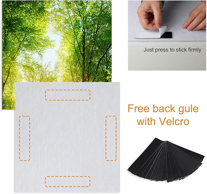 YPY Sound Proofing Panels for Walls Morning sunrise forest green trees: 6 Pack - Image 4