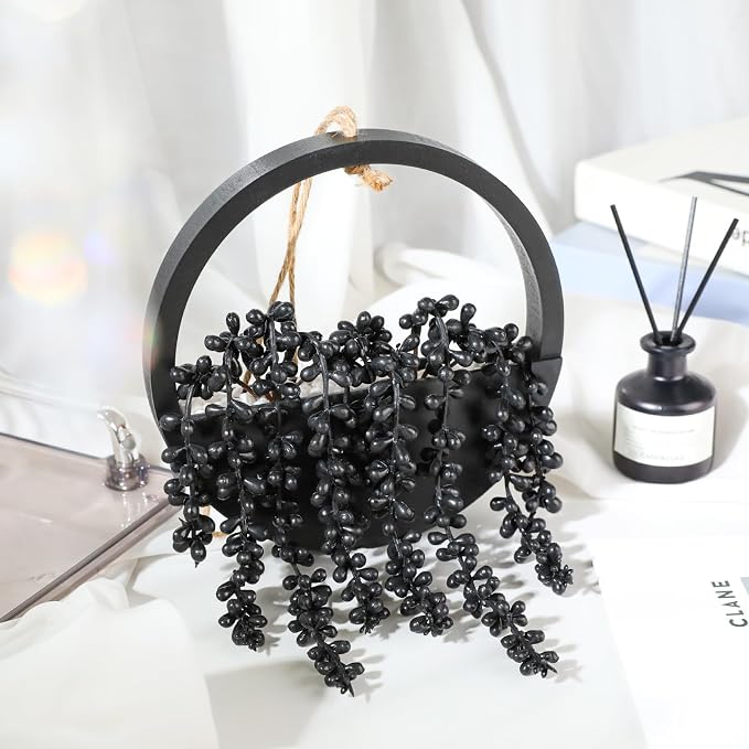 Artificial Hanging Plants Hanging Planter Fake Succulents Artificial String of - Image 4
