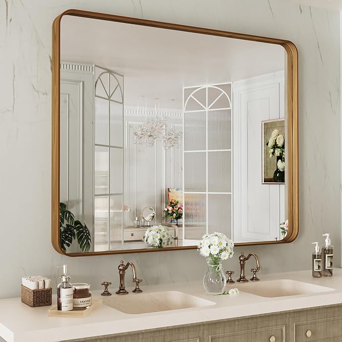 LOAAO 40X36 Inch Bathroom Mirror by LOAAO