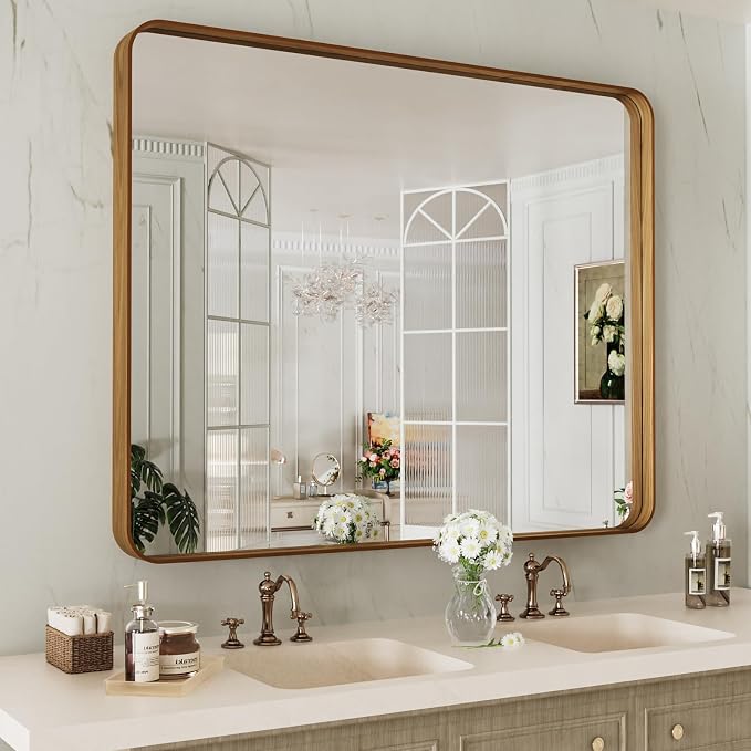 LOAAO 40X24 Inch Bathroom Mirror by LOAAO