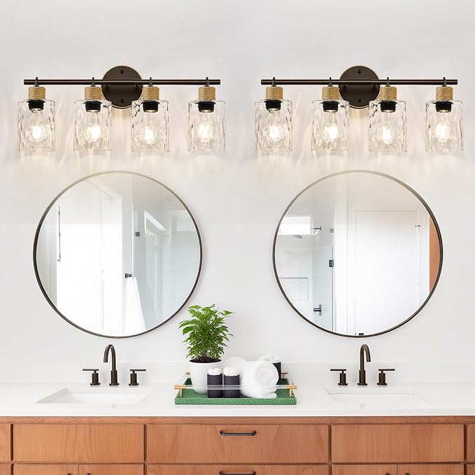 MOKATNG Bathroom Light Fixtures, 4-Light Coastal Vanity Lights - Image 8