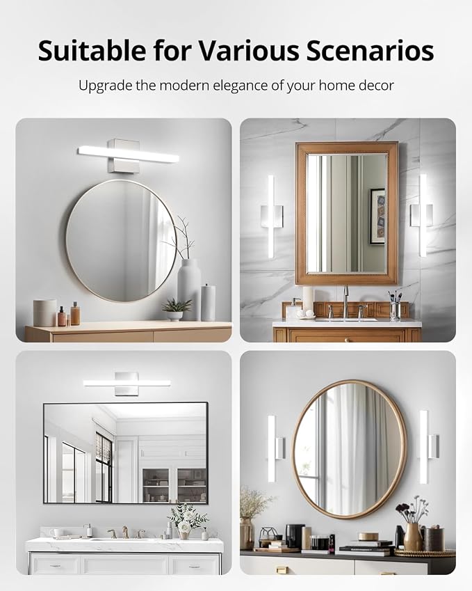 Combuh Dimmable Vanity Light Bar, 9W Over Mirror Lighting Fixture Wall Sconce - Image 7