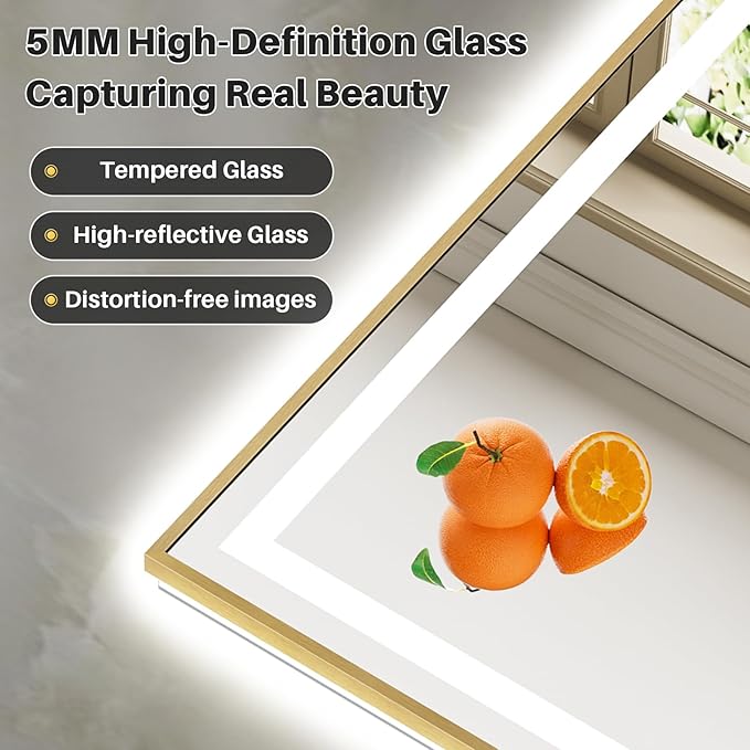 55x30 Inch LED Bathroom Mirror - Image 6