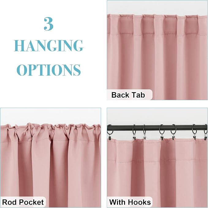 RYB HOME Blackout Curtains for Bedroom, Window Shades Thermal Insulating - Image 2