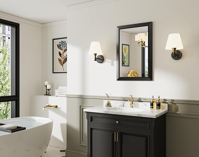 Briivue 20x30 Inch Black Bathroom Mirror - Image 8