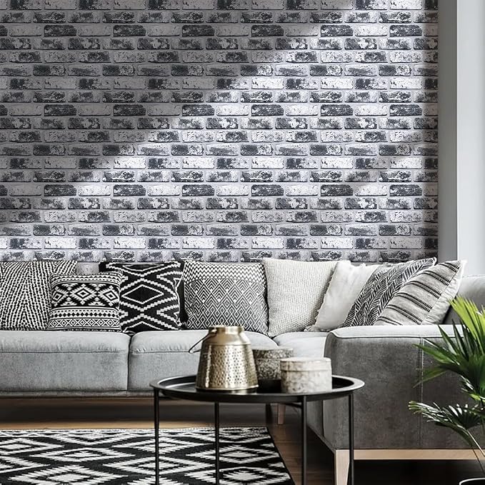 COMSTICKC 3D Faux Brick Wall Panels Peel and Stick Wall Stickers, Small Size - Image 6