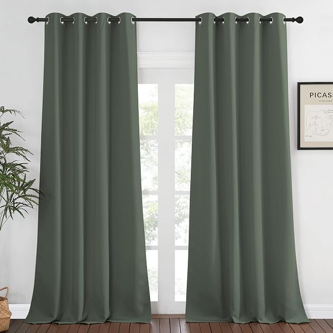 NICETOWN Blackout Curtain for Windows 120 inch Long by NICETOWN