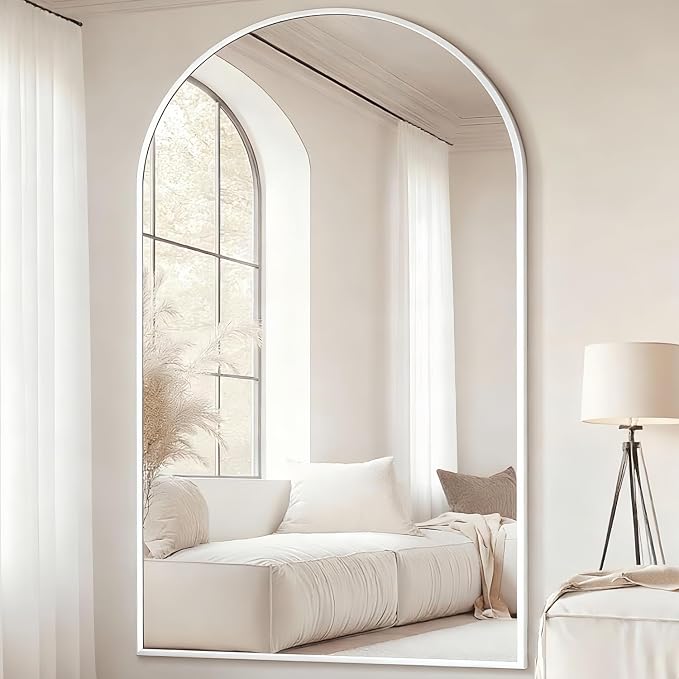 Dewfig Arched Full Length Mirror, Oversized Full Body Mirrors - Image 3