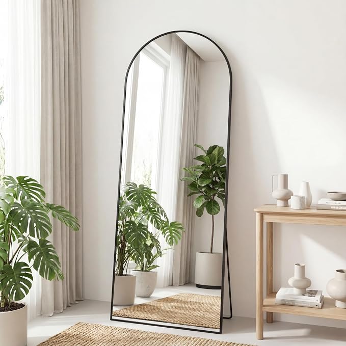 Sweetcrispy 65"x24" Arched Full Length Mirror, Leaning or Standing Full Body - Image 7