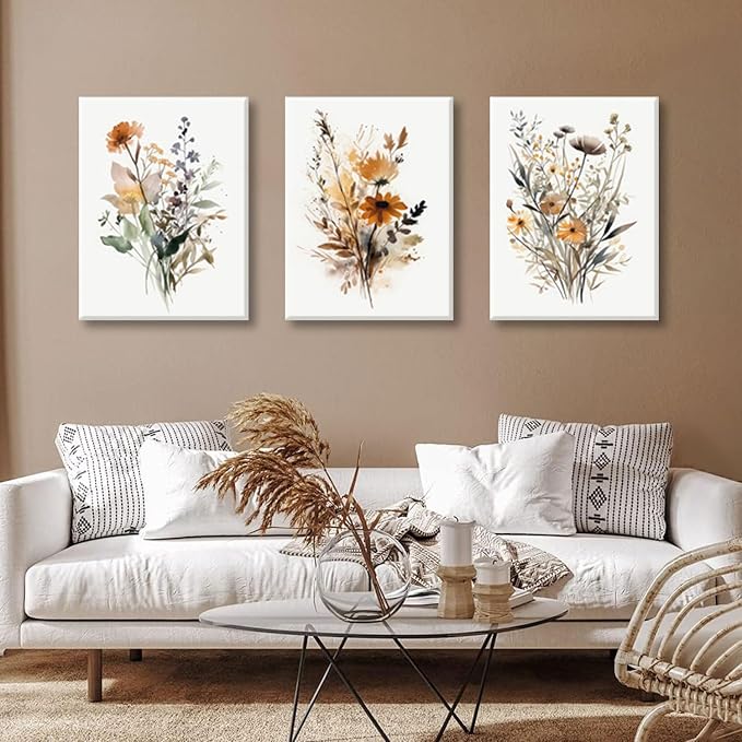 Bwodke Framed Wildflower Wall Art Colorful Botanical Floral Poster Canvas - Image 7