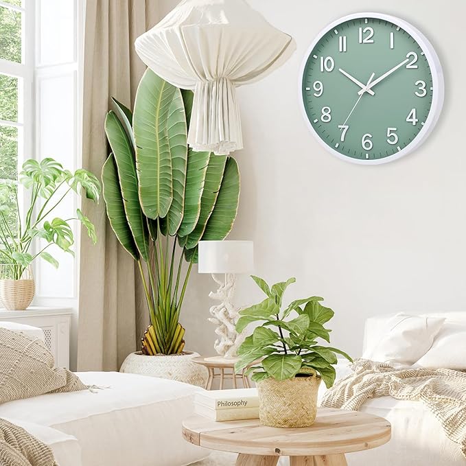 Wall Clocks Battery Operated 8 inch Modern Wall Clock, Silent Non Ticking Wall - Image 6