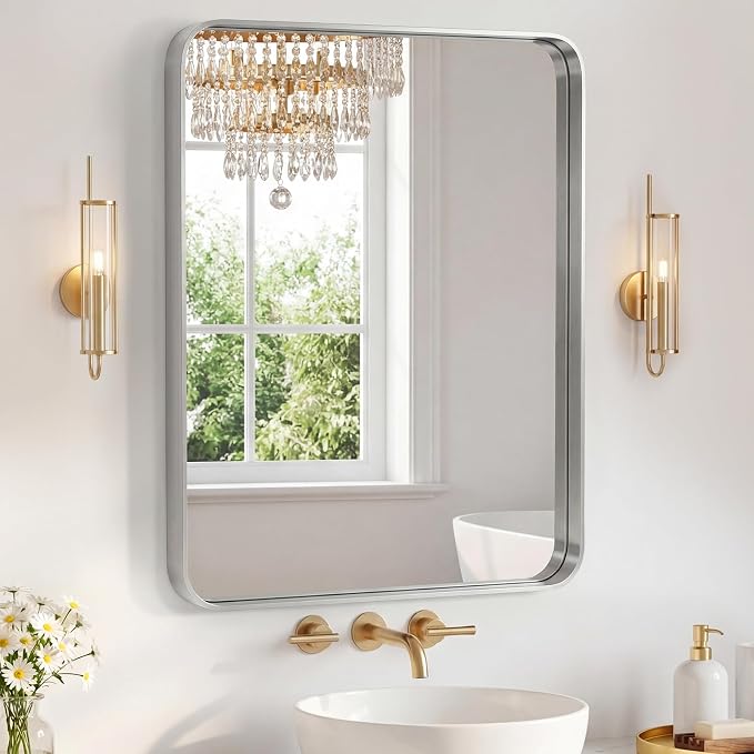 NEWBULIG 28X36 Inch Bathroom Mirror by NEWBULIG