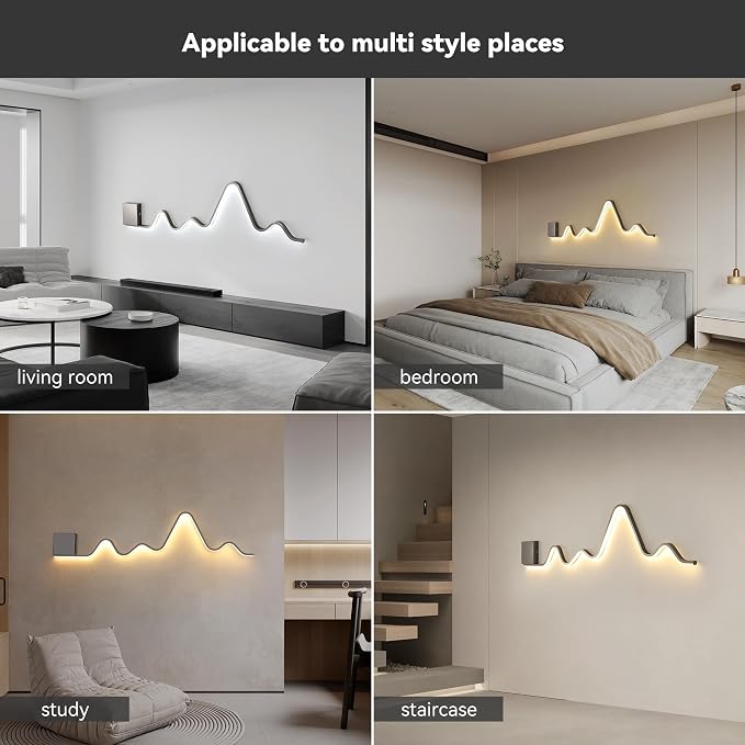 Qcyuui Modern Wall Sconce with Remote Control 43.3inch Dimmable LED Wall Lights - Image 8