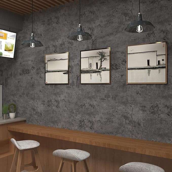 3yecao 16"×591" Large Size Extra Thick Grey Blue Concrete Wallpaper Peel and - Image 9