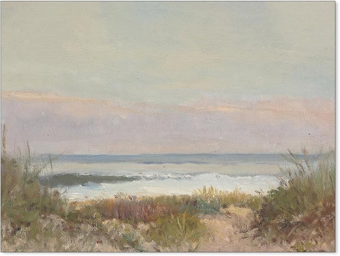 rumlud Nature Ocean Scenery Wall Art Beach Landscape Posters Vintage Coastal by rumlud