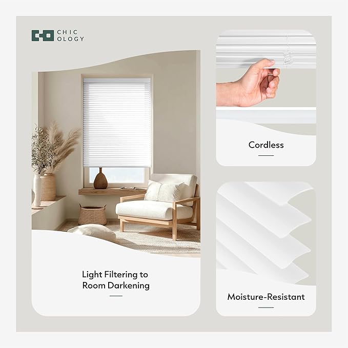 CHICOLOGY Mini Blinds for Indoor Windows – 48"W x 60"H, Kitchens & Apartments - Image 2