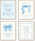 LARTSFRO Coquette Blue Bow Jesus Wall Art Decor Posters, Light Blue Bow by Unknown