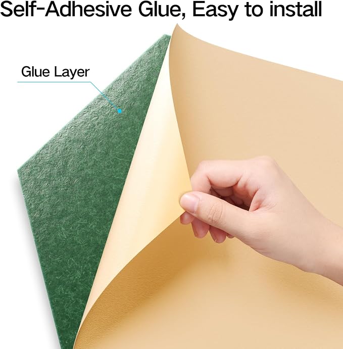 12 Pack Self-Adhesive Acoustic Panels 12" X 10" X 0.4" - Image 2