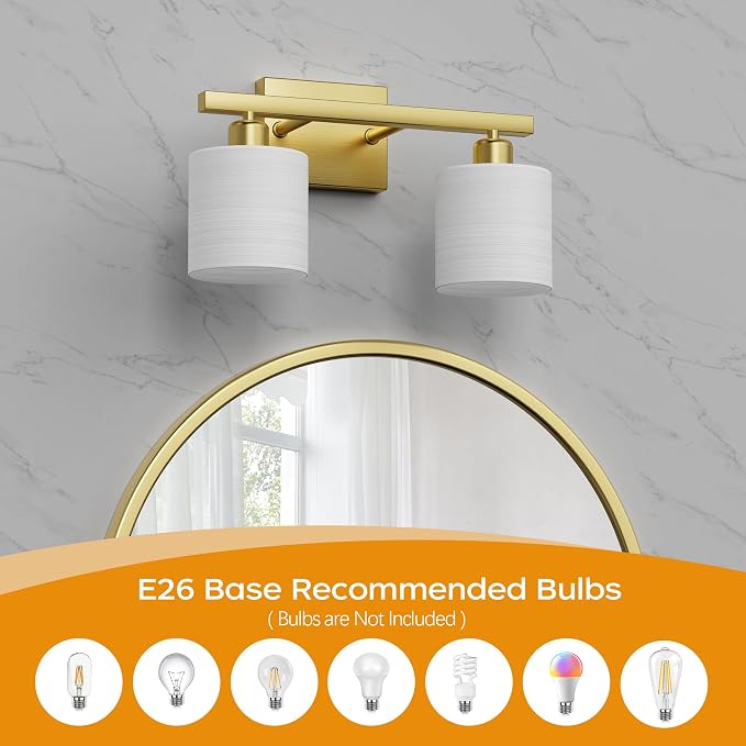PARTPHONER Bathroom Light Fixtures, Bathroom Lighting Fixtures Over Mirror - Image 4