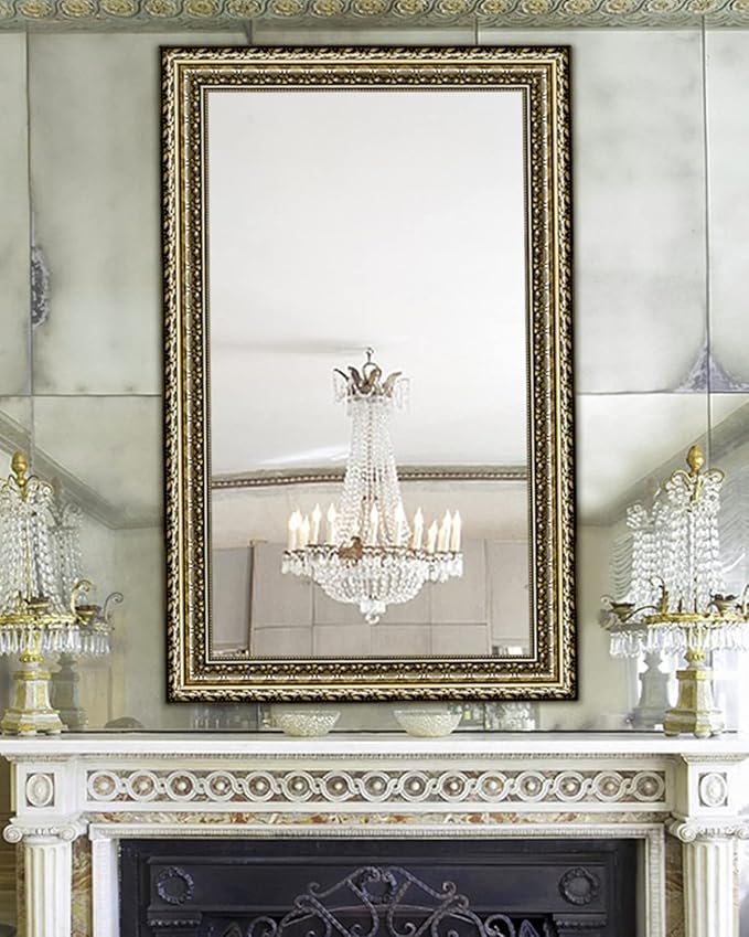 Black&Gold Framed Rectangle Bathroom Mirrors - Image 7