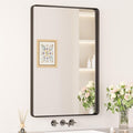 Keonjinn Black Bathroom Mirror for Vanity, Tempered Glass, Anti-Rust by Keonjinn
