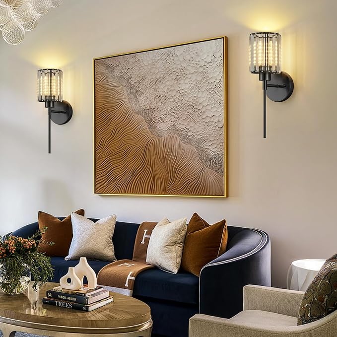 Crystal Battery Operated Wall Sconces, 12 Colors and 3CCT Dimmable Crystal Wall - Image 9