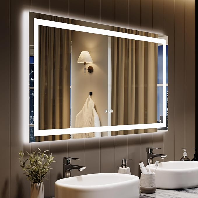 LED Bathroom Mirror 50 x 26 inch, Lighted Bathroom Vanity Mirror - Image 5