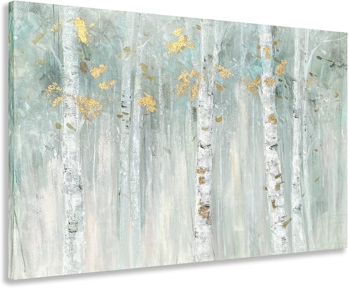 Yihui Arts Birch Tree Canvas Wall Art by YihuiArts